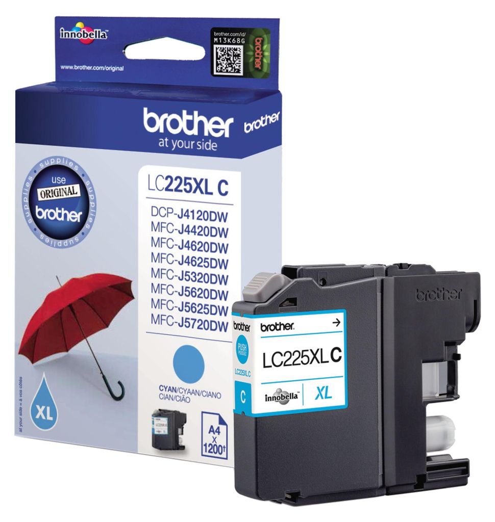 Brother | 225Xlc | Cyan | Wkład Atramentowy | 1200 Stron Zdjęcie produktu 