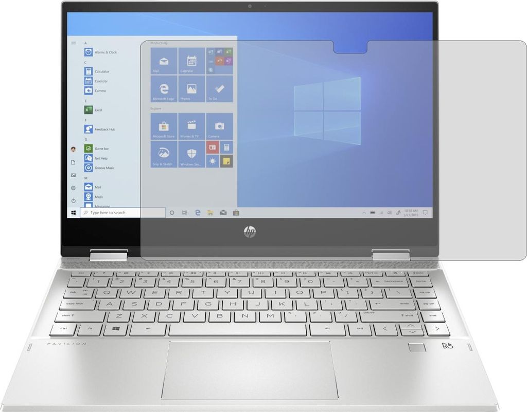 2x Schutzfolie für HP Pavilion x360 14-dw0735ng kristallklare Displayschutzfolie Antibakteriell