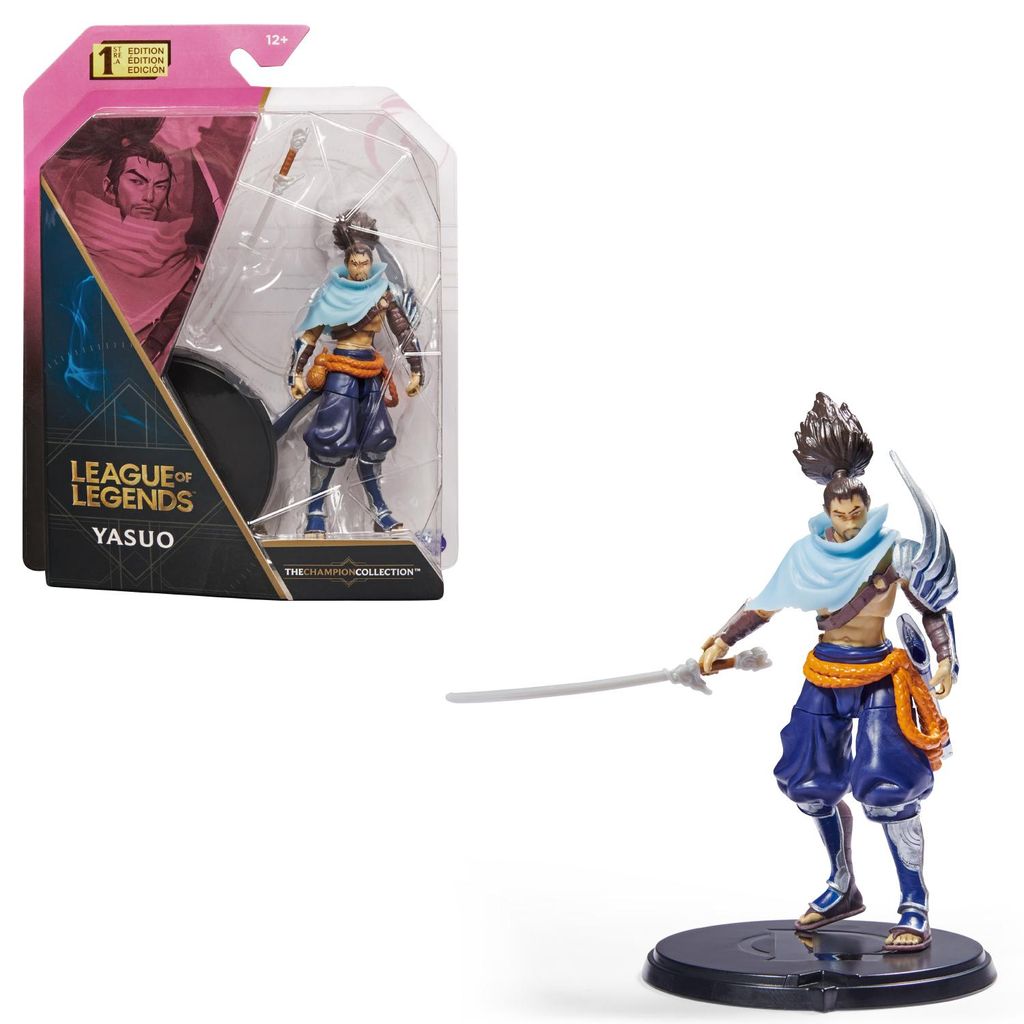 League of Legends 10cm Yasuo Actionfigur mit Schwert und Produktbild 