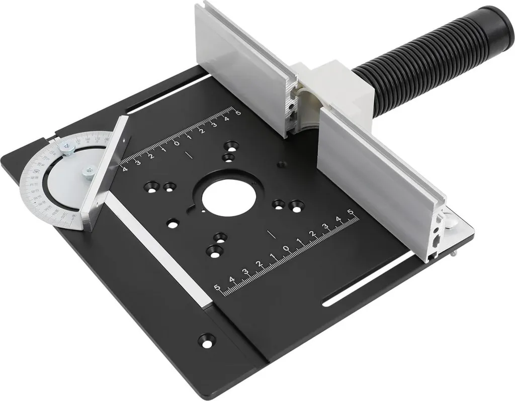 Plaque d'insertion pour table de fraisage en aluminium noir 24x20 cm