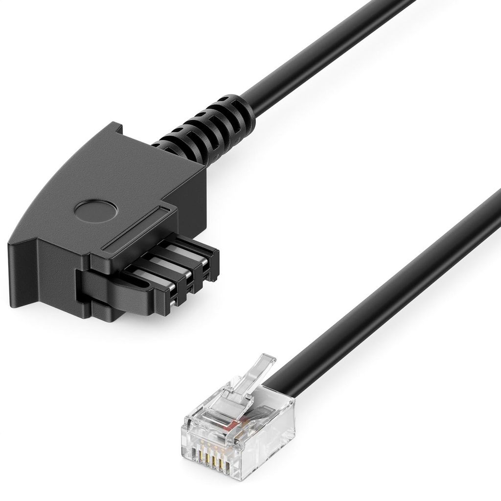 deleyCON 6m Telefonkabel TAE-F Stecker auf RJ11 Stecker Produktbild 