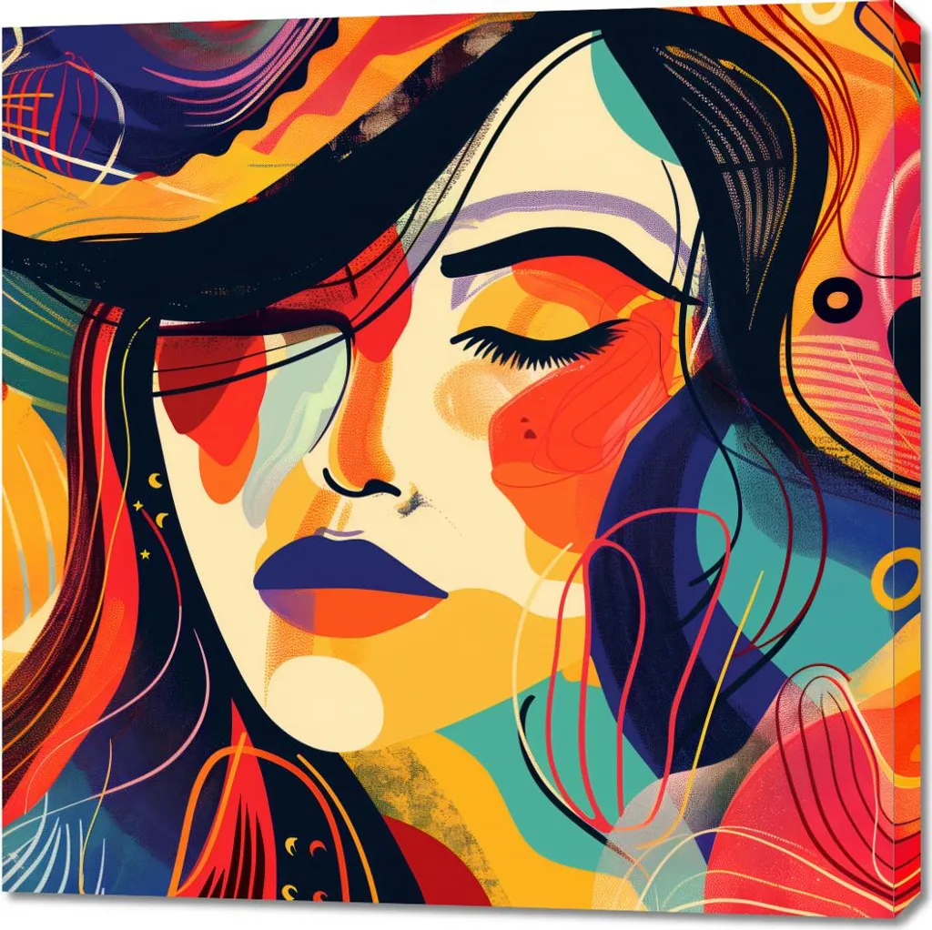 Quadro 90x90 cm Ricchezza della tavolozza dei colori