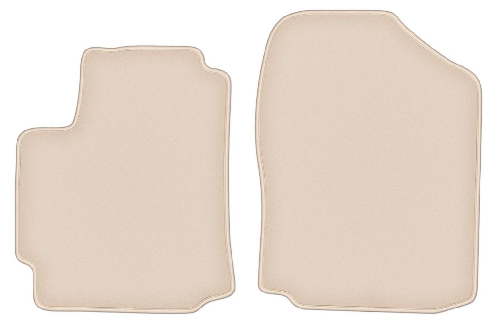 DURBAN Beige Velours-Fußmatten vorne für Daihatsu Sirion III M300 Schrägheck (2004-2010)