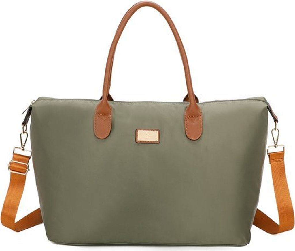 Gallantry Damen Schultertasche in D. Grün - Trendige Handtasche, Shopper, Wochenendtasche, Strandtasche, Einkaufstasche