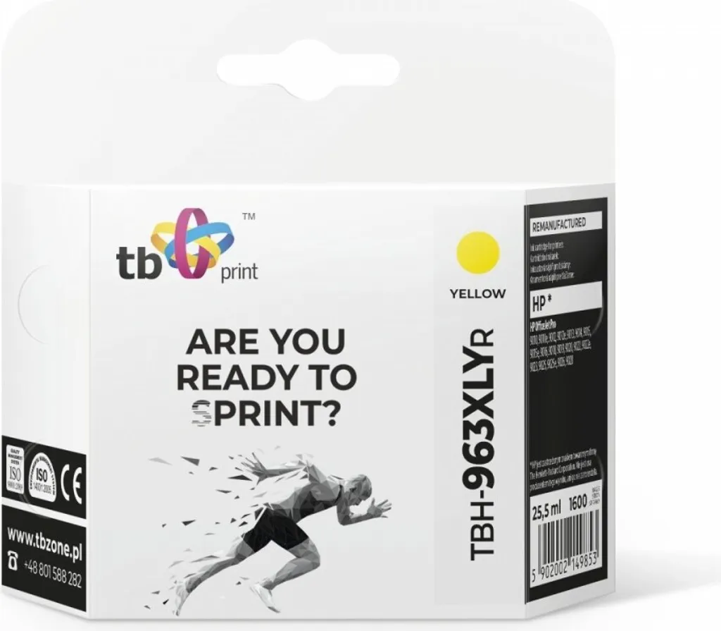 Cartouche Encre Jaune TBH-963XLYR pour HP OfficeJet Pro 9020 Séries