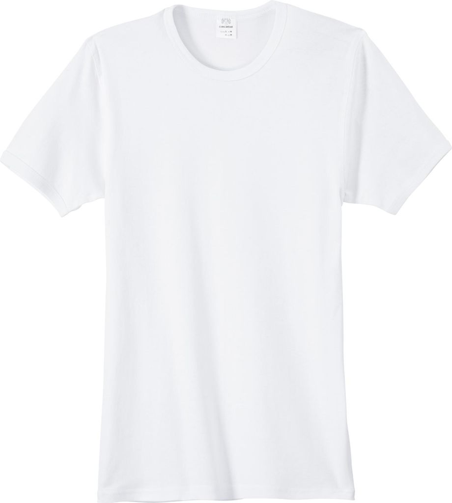 Ceceba Übergrößen Feinripp Kurzarm Unterhemd weiß