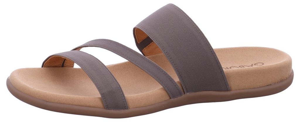 Gabor Damen Sommer Pantolette Beige, offene Form, komfortabel mit ergonomischem Fußbett