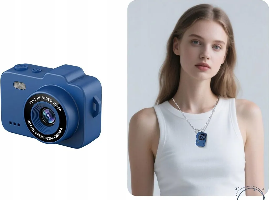 Appareil Photo Numérique de Poche 1080P pour Enfants XREC X8 Bleu