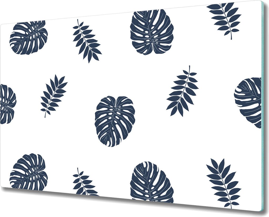 Glas-Herdabdeckplatte Glaskeramikkochfeld-Abdeckung Spritzschutz - 80x52 cm - Kleine Fensterblatt