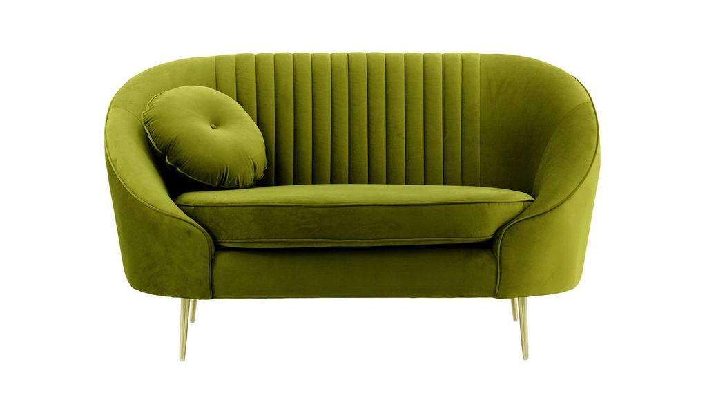 SLF24 - Sessel Kooper mit Ziernähten - olivgrün - Velluto 9