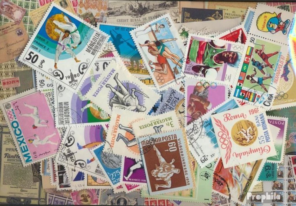 Briefmarken Motive 200 verschiedene Kampfsport Marken
