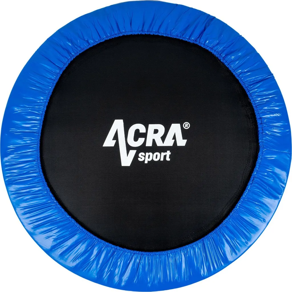 Mini trampoline de fitness ACRA 100cm bleu robuste usage domestique