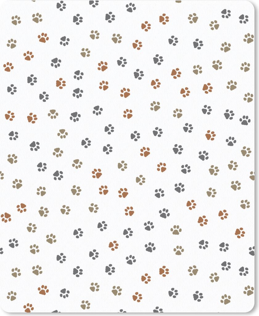 MuchoWow Mauspad Mousepad Katzen - Pfotenabdruck - Haustiere - Muster 30x40 cm - Mousepads - Maus Mat - Pad - Mausunterlage - Mausmatten
