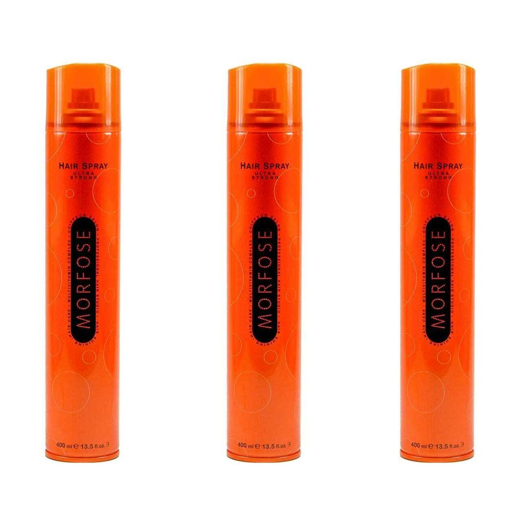 3x Morfose Haarspray Hair Spray Ultra Strong 400ml