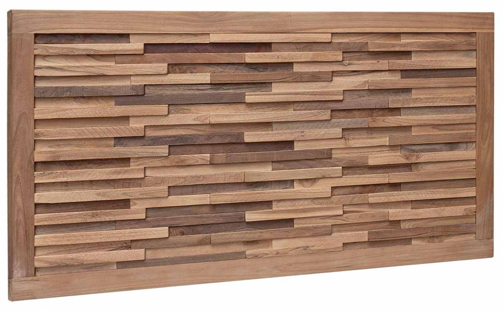 vidaXL Kopfteil Natur Massivholz Teak