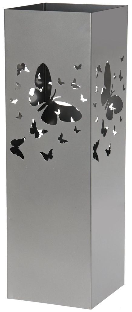 Design Regenschirmständer mit Schmetterlingen in Silber Produktbild 