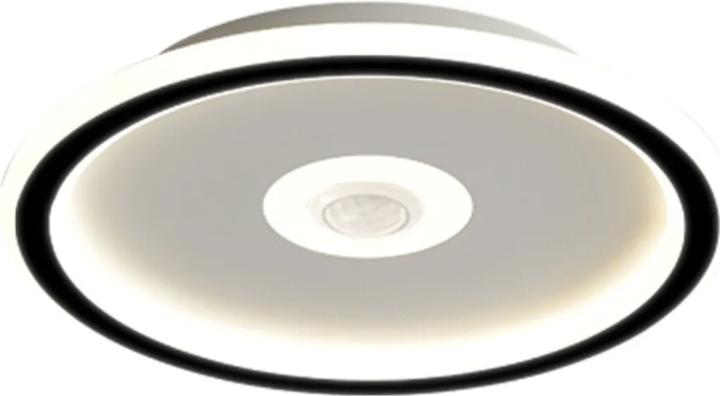 Plafonnier LED Slim Motion 24W Noir et Blanc 1800lm Abigali 30cm