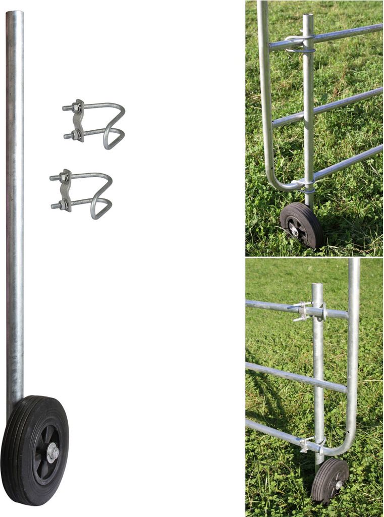 Stützrad für verstellbare Weidetore mit Rundrohr der Serie Produktbild 