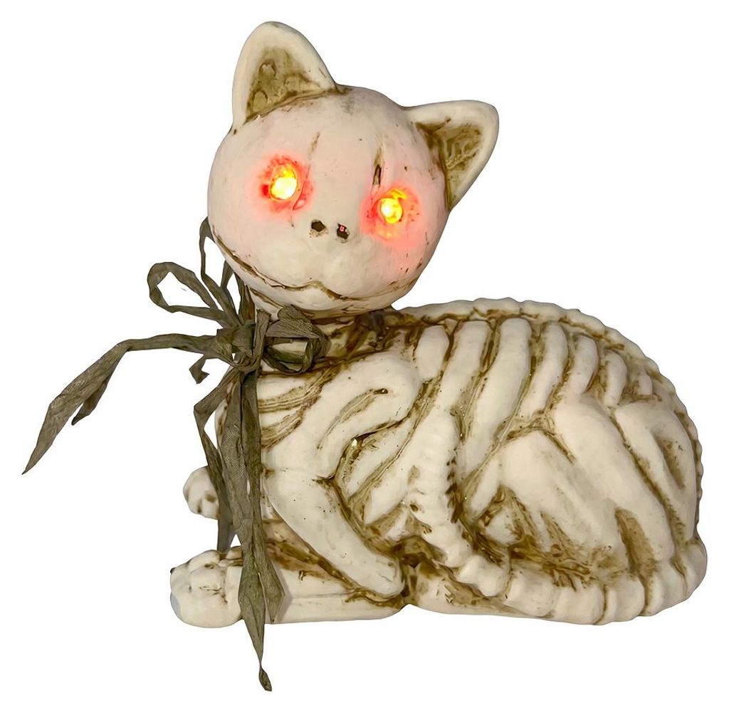 Clayre & Eef Halloween-decoratie, kat, wit, kunststof Productafbeelding 