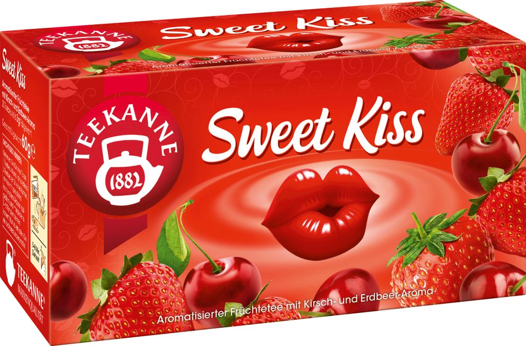 Teekanne Früchtetee Sweet Kiss Kirsch-Erdbeer-Geschmack | Produktbild 