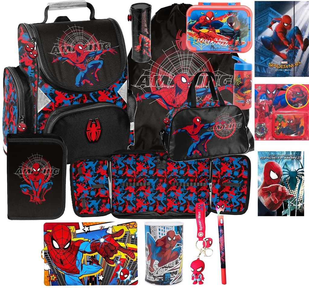 SPIDEY SPIDERMAN Schulranzen set 15in1 Ranzen rucksack Produktbild 