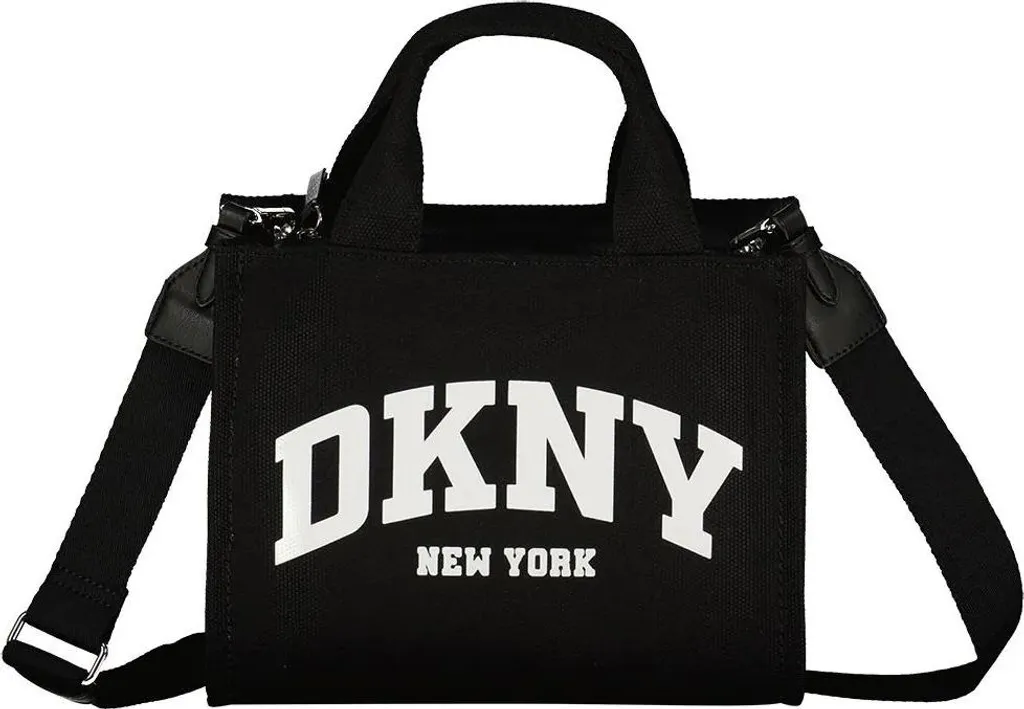 Sac en tissu DKNY Hadlee Small Noir - Sac porté épaule compact luxe