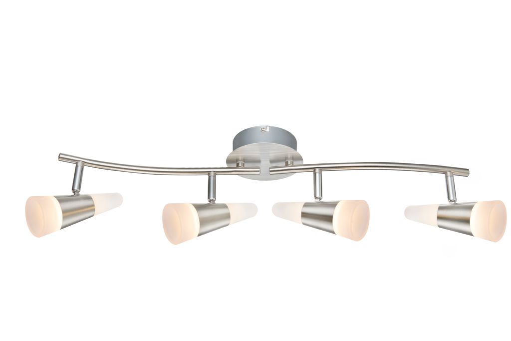 Globo Friso Strahler Nickel matt, 4xLED; 56024-4
