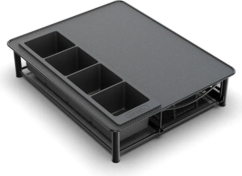 Organisateur de table pour capsules avec tiroir coulissant fluide