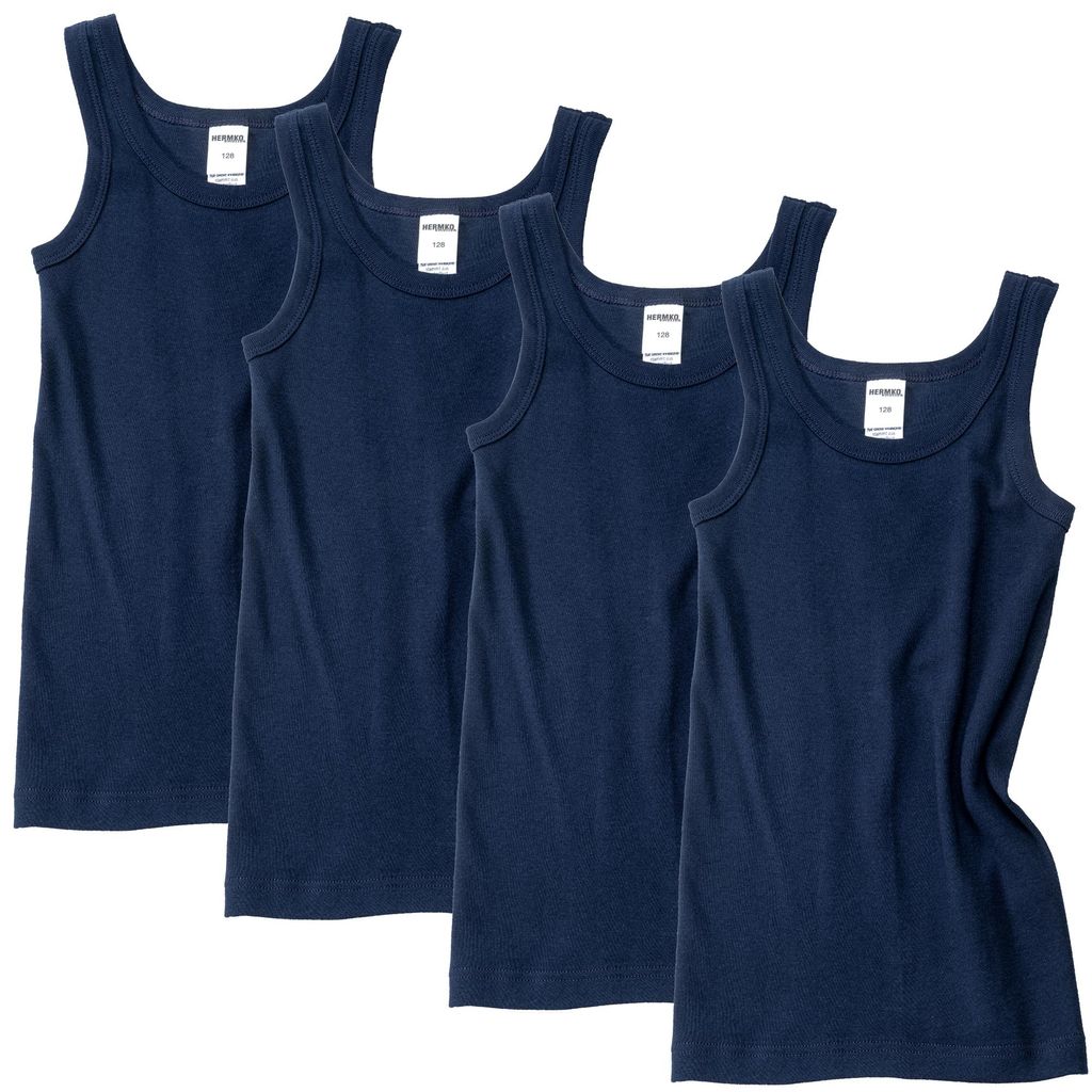 HERMKO 2800 4er Pack Jungen Unterhemd (Weitere Farben) Produktbild 