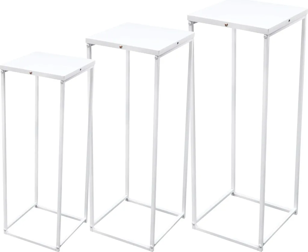 Support de pot de fleurs stable en métal Lot de 3 pour sol et étagère