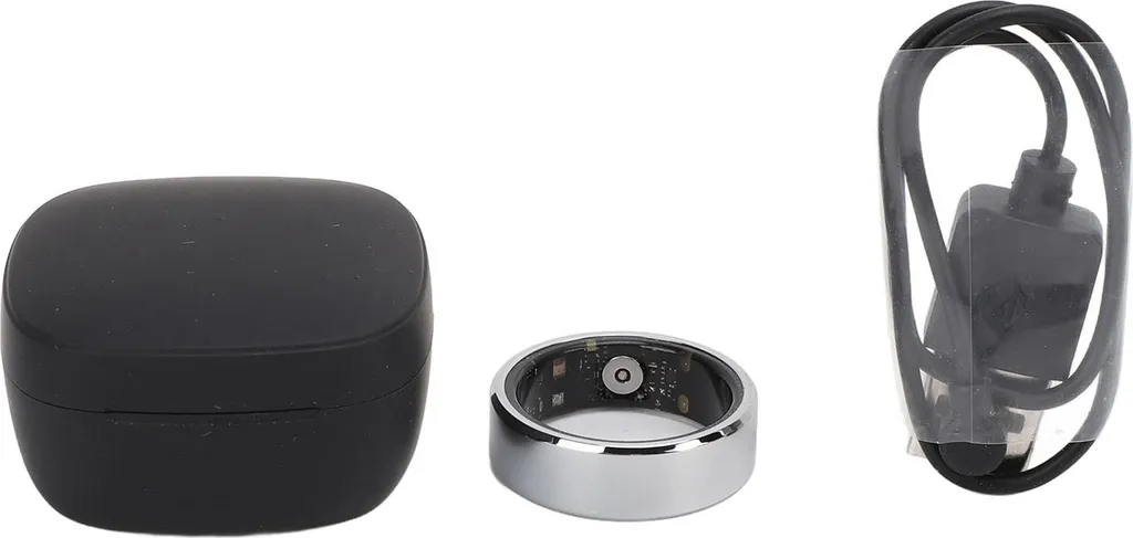 Anello Intelligente Salute Argento Taglia 9 IP68 - Sport & Sleep Tracker