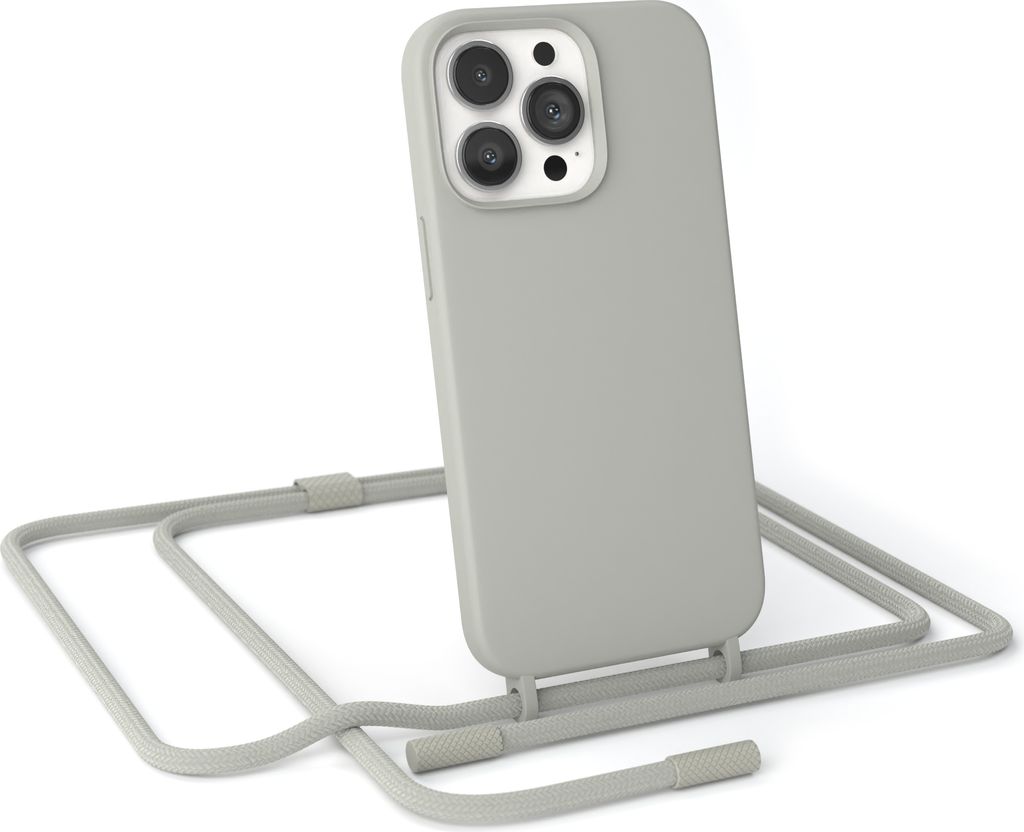 EAZY CASE Handykette Silikon Premium kompatibel mit Apple iPhone 13 Pro Handyhülle mit Umhängeband, Handykordel mit Schutzhülle, Silikonhülle, ...
