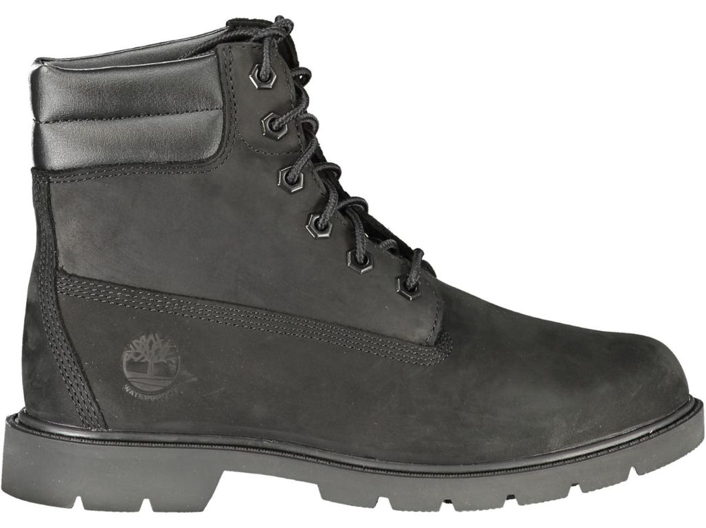 Wasserdichter Damen-Schnürstiefel in Schwarz mit Kontrastdetails
