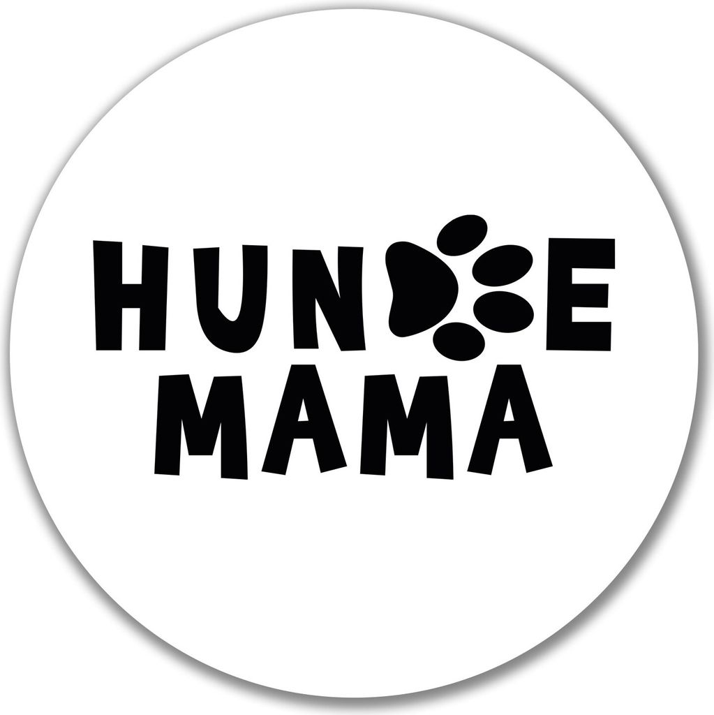 Huuraa Aufkleber Hundemama Tapse 10cm rund Sticker Geschenkidee