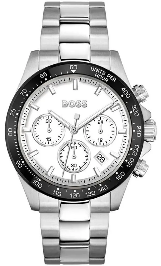 BOSS Homme 1514130 : Montre Quartz Noir Monochrome Look Moderne