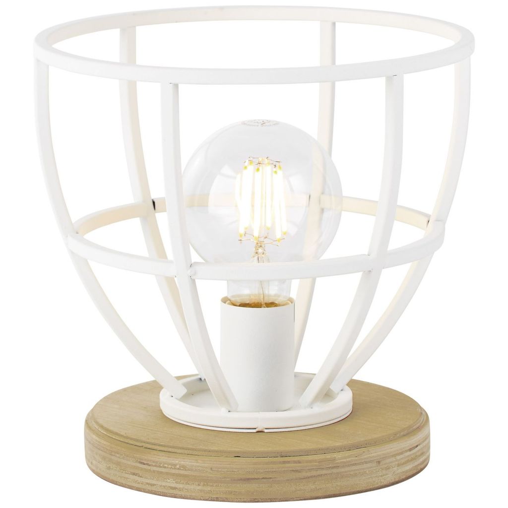 BRILLIANT Lampe Matrix Wood Lampe de table 25cm blanc mat | Image du produit 