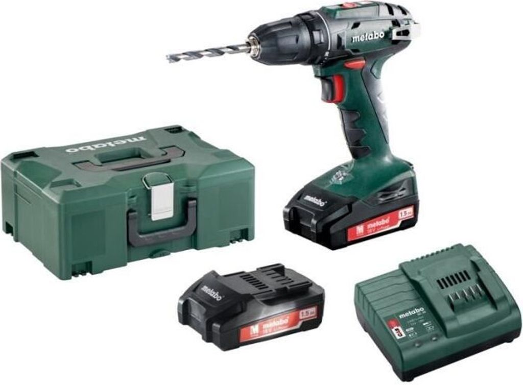 Metabo 18V Akku Bohrschrauber BS18 inkl. 2x 1,5 Ah Akkus + Produktbild 