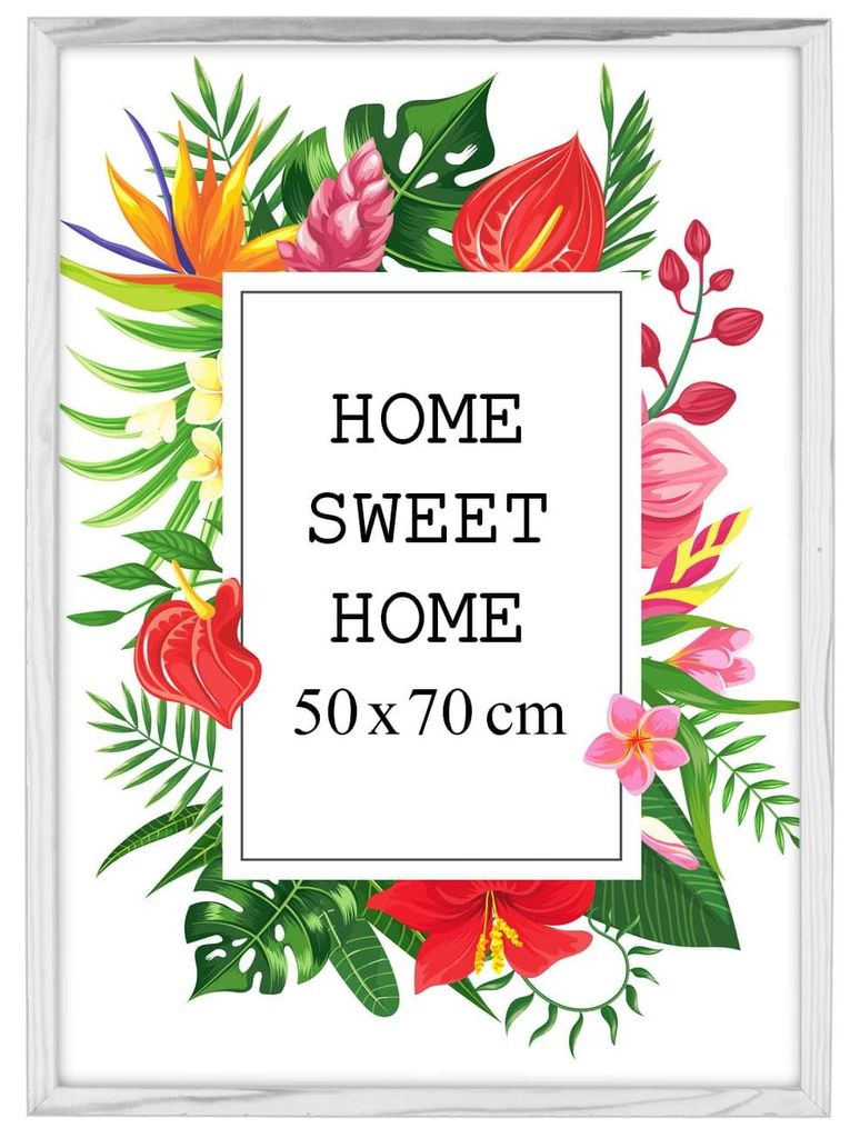 Rám na fotky MG Design, bílý, 50 x 70 cm – vyrobený z Obrázek produktu 