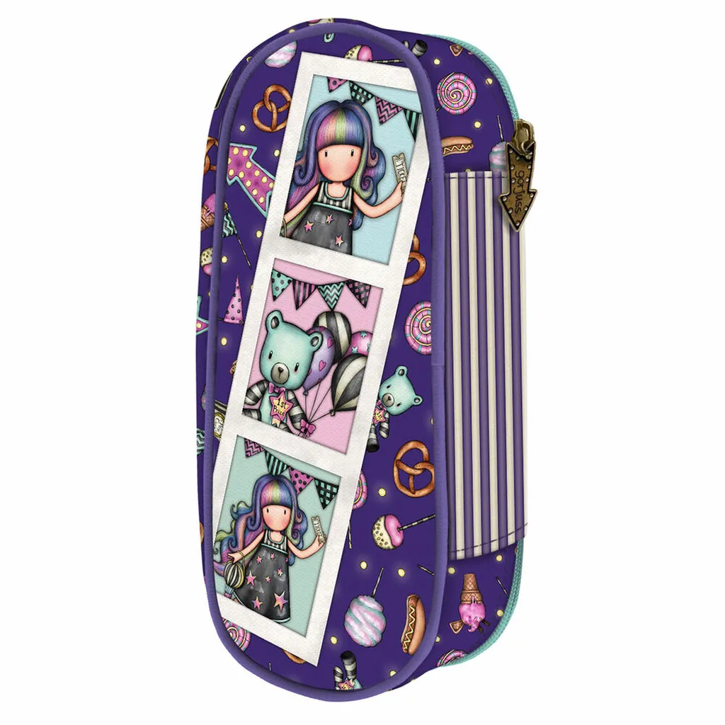 Astuccio con Zip Gorjuss Fairground Up and Away - Resistente e Lavabile - 2