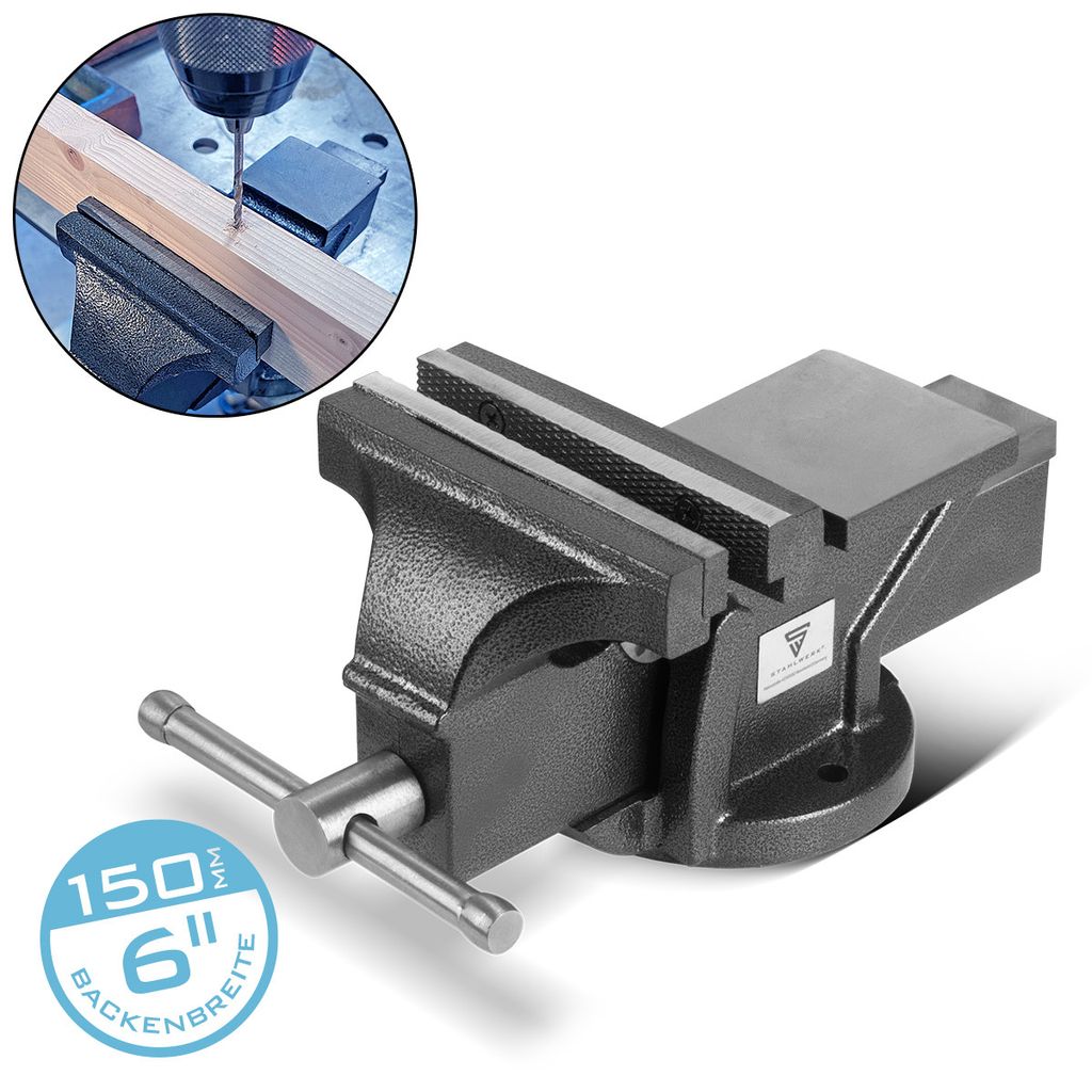 STAHLWERK Schraubstock BV-150 ST aus Gusseisen mit 150 mm Produktbild 
