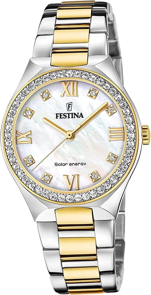 Montre femme Festina argent et or idéale pour mariages et cérémonies