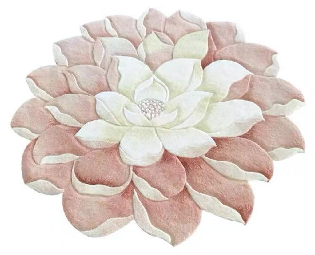 Fußmatte in Blumenform, Wohnzimmerteppich, rutschfeste Badematte, Dahlie, Rose, Pfingstrose, Lotus-Teppich für Badezimmer, Schlafzimmer, Studente...