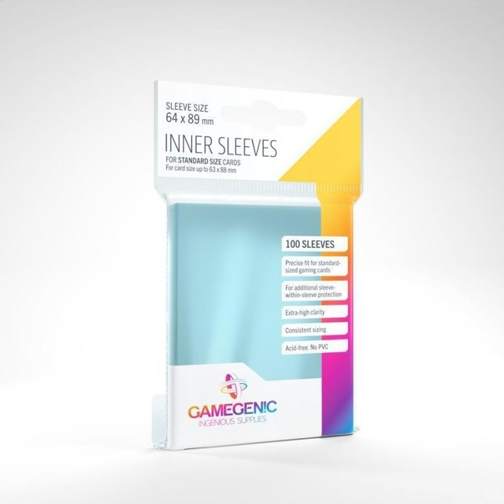 Gamegenic - Inner Sleeves - Clear (100 Sleeves) Produktbild 
