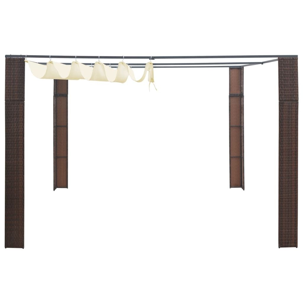 vidaXL Pawilon z dachem z polirattanu 300x300x200 cm Zdjęcie produktu 