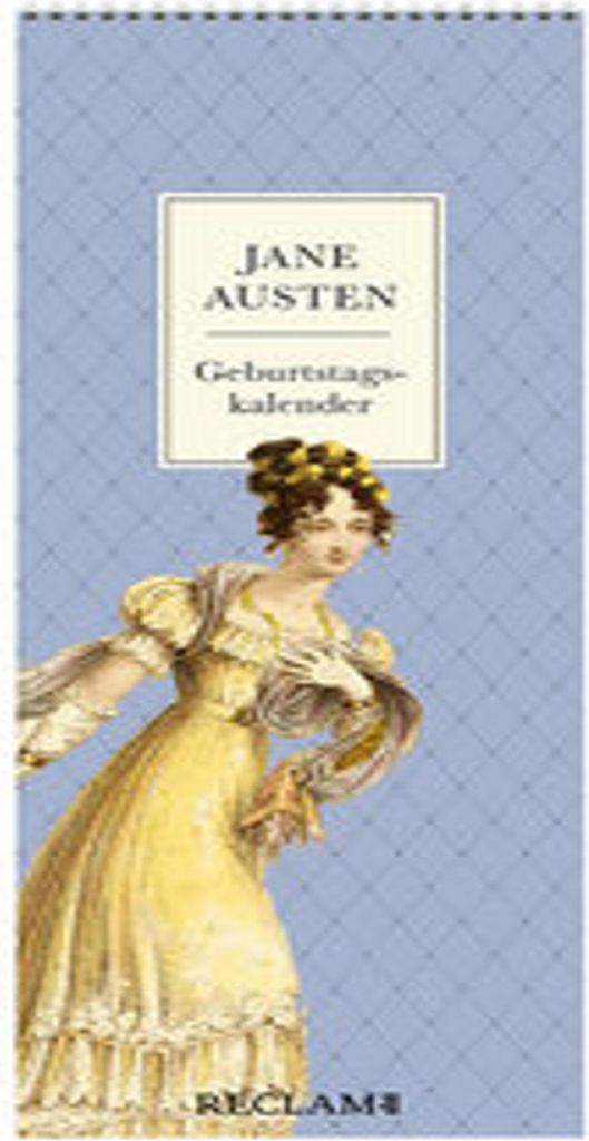 Calendario del compleanno di Jane Austen | Calendario Immagine del prodotto 