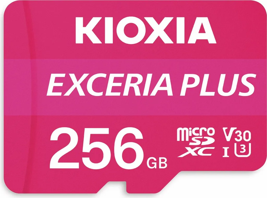 Carte Mémoire MicroSDXC 256 Go Kioxia Exceria Plus M303 pour Vidéo 4K