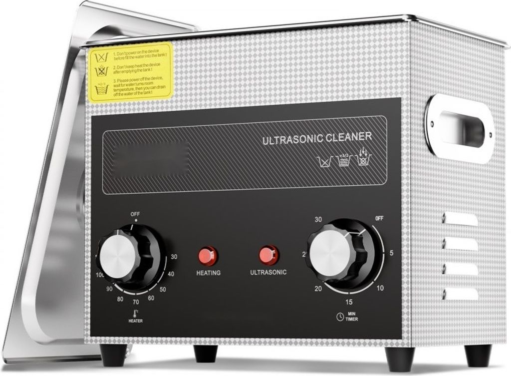 Ultraschallreiniger 3L mit Heizung und Timer - Digitale Schallreinigungsmaschine mit Korb - Ideal für Schmuck, Brillen und Kleinteile