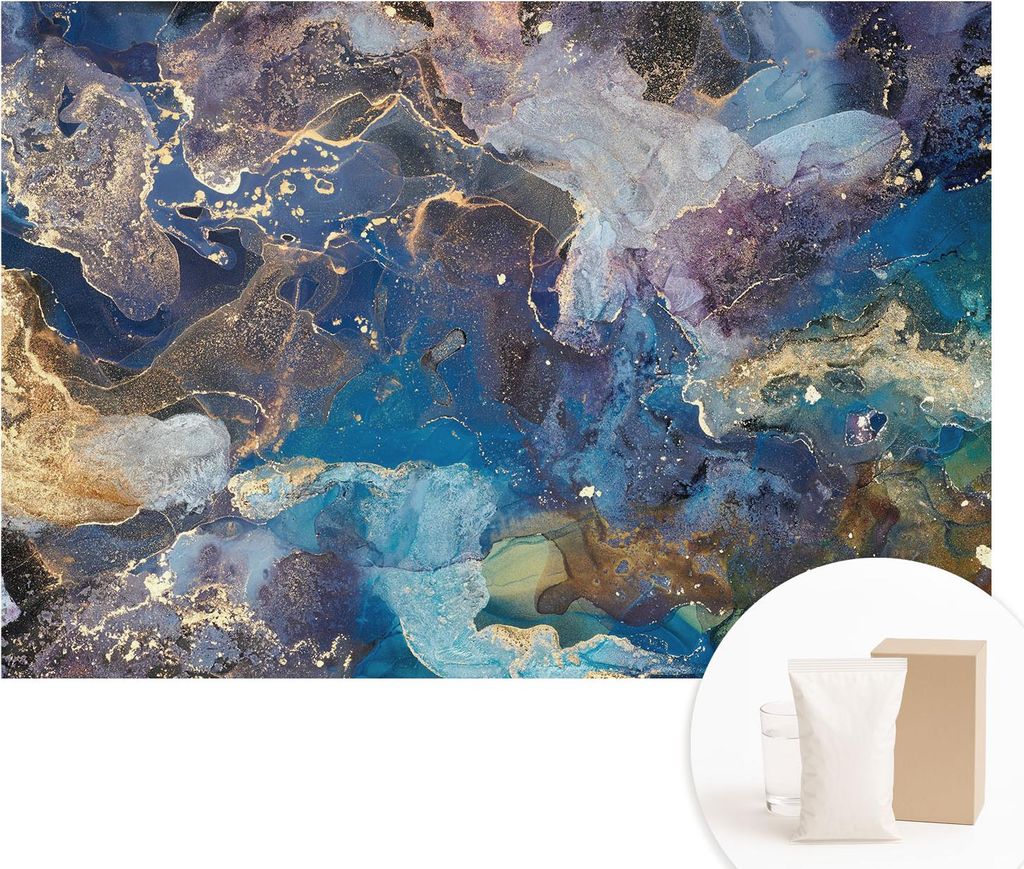 Fototapete - Wandbilder für Wohnzimmer - 152x104 cm - Dekorative Wandfolie - Modernes Design für Wanddekoration - Tapeten für Innenräume - Kosm...