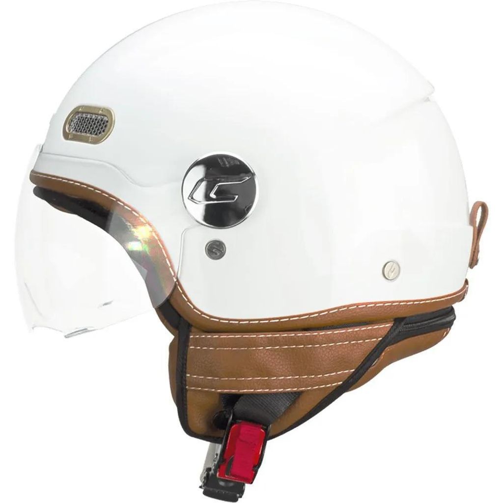 Casco Jet CGM 191I PIX ITALIA Verde Bianco Rosso Visiera Immagine del prodotto 