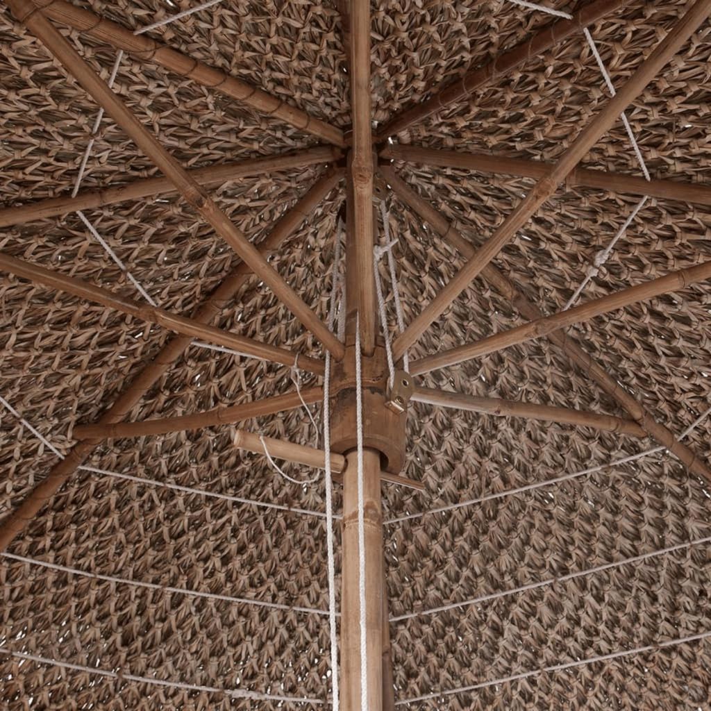vidaXL Parasol en bambou avec toit en feuilles de bananier Image du produit 